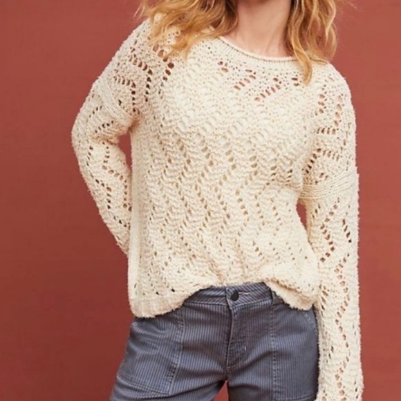 Anthropologie Sweaters - Anthropologie Akemi + Kin Pointelle Knit Sweater